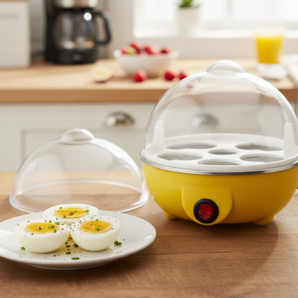 Cocedor de Huevos Eléctrico 7 Huevos – Rápido, Seguro y con Apagado Automático