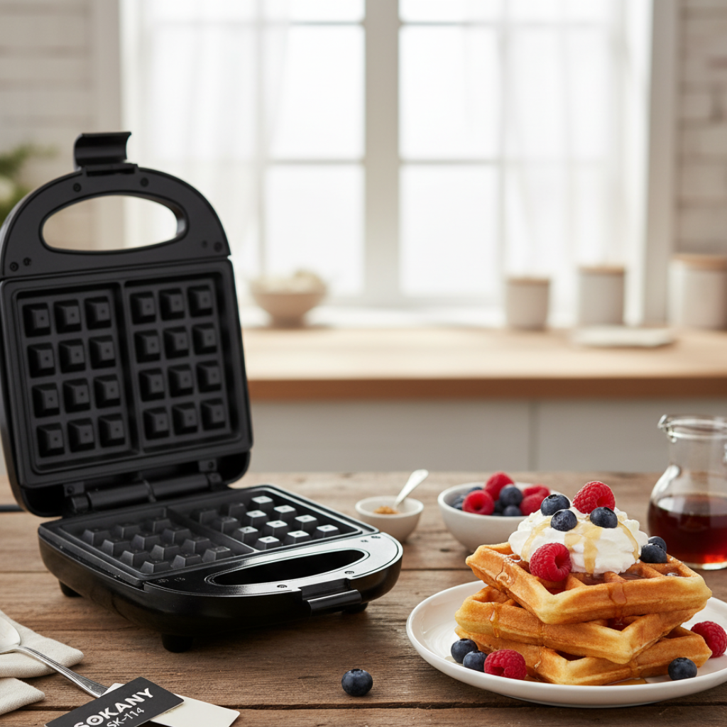 Waflera Sokany SK-114 – Haz Waffles Rápido y Fácil en Casa