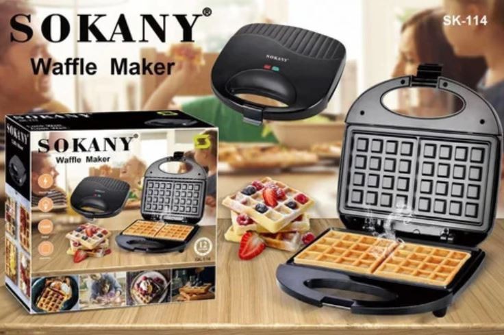 Waflera Sokany SK-114 – Haz Waffles Rápido y Fácil en Casa
